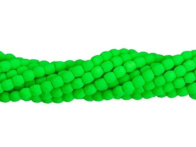 Csiszolt gyöngy 4mm - neon green