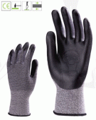 6836_Euro4 vágás- és kopásálló Dyneema&reg  /PA, nitril-poliuretán fekete bipolimer tenyérrel41-es