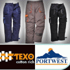 TX16 Texo Contrast Bélelt derekasnadrág, csípőnadrág, munkanadrág KIFUTÓ