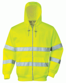B305_Portwest B305 Hi vis zippzáros munkavédelmi pulóver jólláthatósági/Jólláthatósá