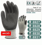 5-ös vágásálló, kopásbiztos, rugalmas többszálú kesztyű, kondenzált fekete latex tenyér 6927-31