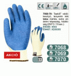 7068_Tenyerén kék latex, vágásbiztos 250°C-ig hőálló kesztyű 