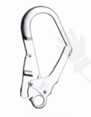 AZ022_Karabiner, kettős rugós zárral, 50 mm nyílású, galvanizált acél 
