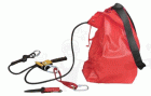 AR010_Ereszkedő mentőkészlet (Escape önmentő, 3 karabiner, hevederhurok, 30m kötél, kés, tartózsák)