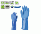 3769_Érdesített PVC, 34 cm-es, kék, sav-, lúg-, olajálló, antibakteriális ActifreshŽ kiképzéssel