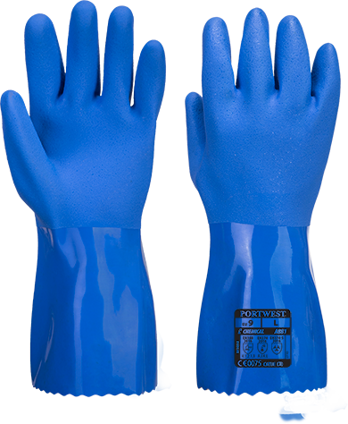 A881_Portwest Vegyszerálló védőkesztyűk Marine Ultra PVC kesztyű