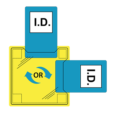 ID30-s Portwest, Dupla azonosítótartó - ragasztható