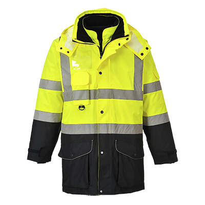 S426-s Portwest, Hi-Vis 7 az 1-ben kontraszt Traffic kabát , Jólláthatósági