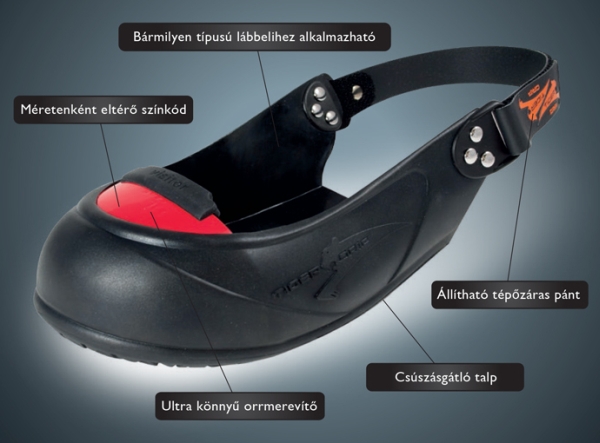9VIS_VISITOR csúszásgátló féltalp lábujjvédővel, bármilyen lábbelihez 