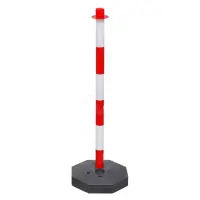 GAN70060_Tartóoszlop lánchoz, 90 cm magas, piros-fehér tölthető talppal