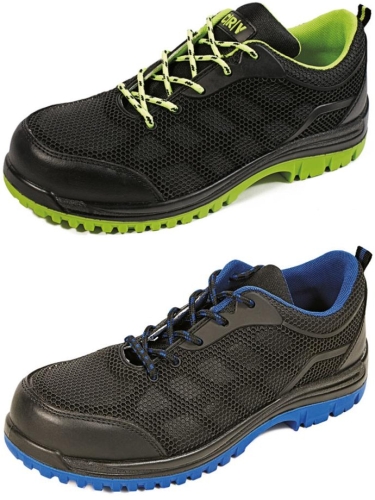 C0201021599040_Issey Green low S1P SRC Biztonsági félcipő kompozit orrmerevítővel, tex - Kék/Zöld