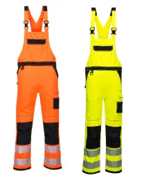 PW344_Portwest PW3 jól láthatóság PW3 Hi-Vis kantáros nadrág