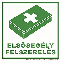 TB-03159_Elsősegély felszerelés tábla, utánvilágítós 
