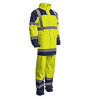 Hi-way fluo Pes esőruha, sárga/fekete 7HWSY Jólláthatósági 