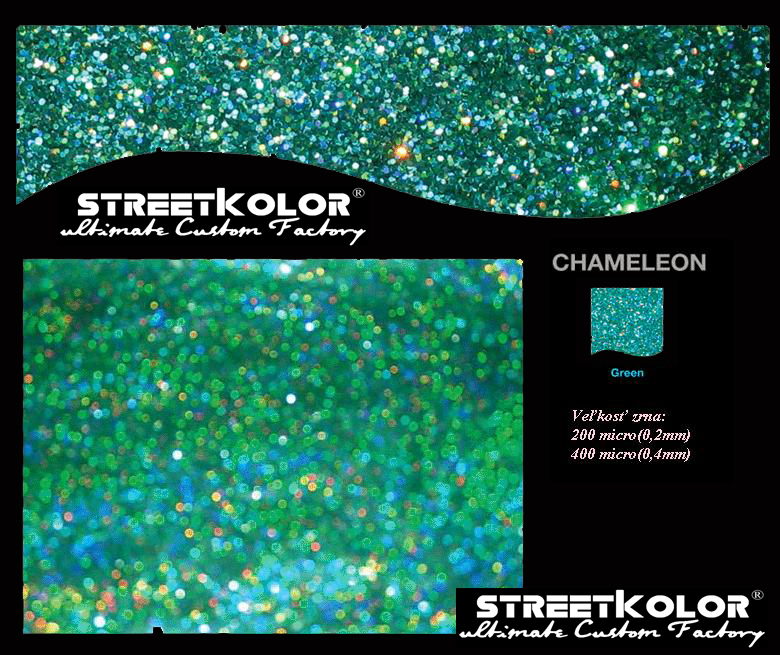 KolorPearl Brilliant higítós festék, Zöld Chameleon árnyalat, 400 micron