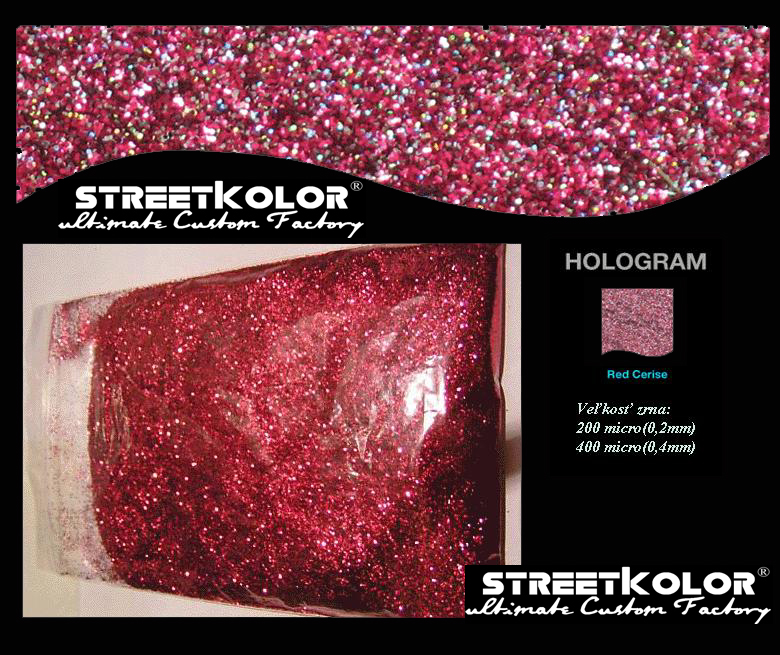 KolorPearl Brilliant higítós festék, Sötétpiros Hologram árnyalat, 400 micro