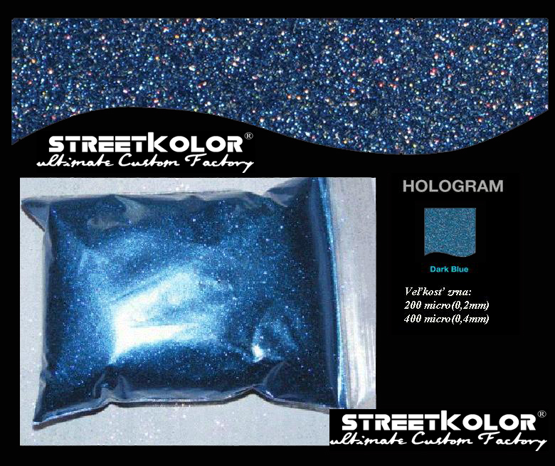 Sötétkék hologram, 100 gramm, 400 micro=0,4mm