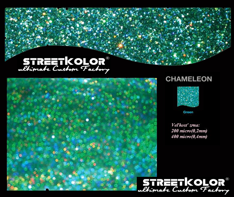 KolorPearl Kaméleon - Zöld, 50 gramm, 200 mikron = 0,2 mm