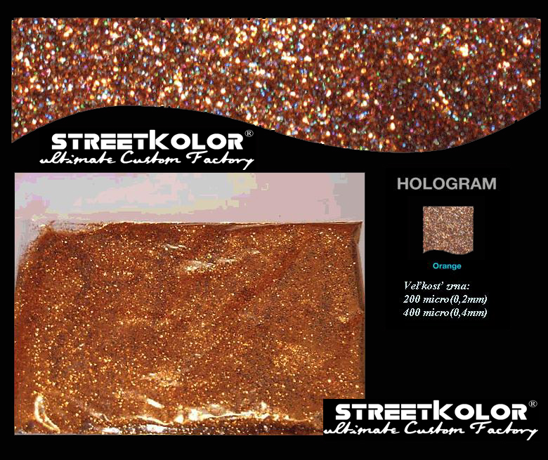Narancssárga hologram, 50 gramm, 400 micro=0,4mm