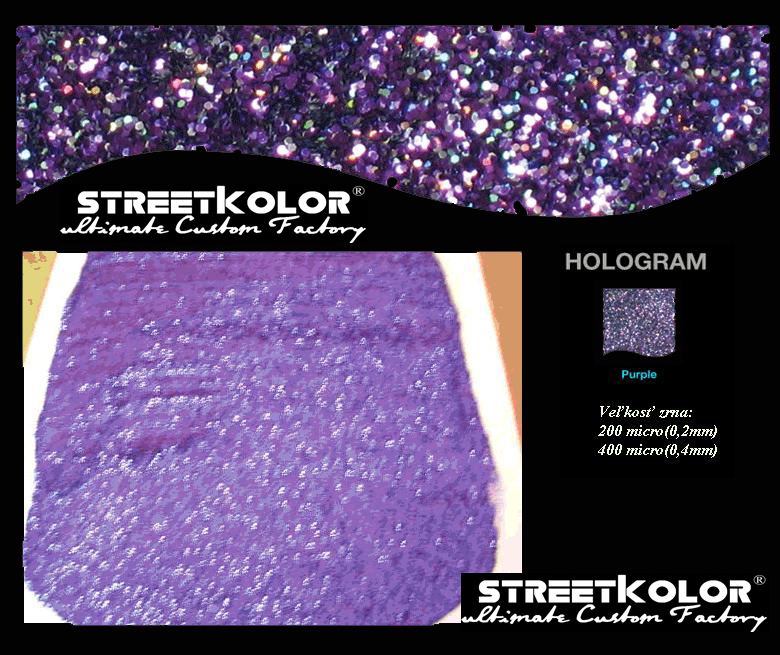 Bíbor hologram, 50 gramm, 400 micro=0,4mm