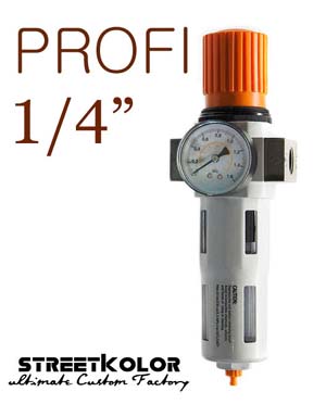 Nyomásszabályzó szűrővel belső menet:1/4", YQFR2000-02, 5 mikron