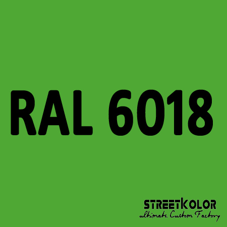 RAL 6018 Akril autófesték fényes vagy matt 1 liter + fixáló + hígító