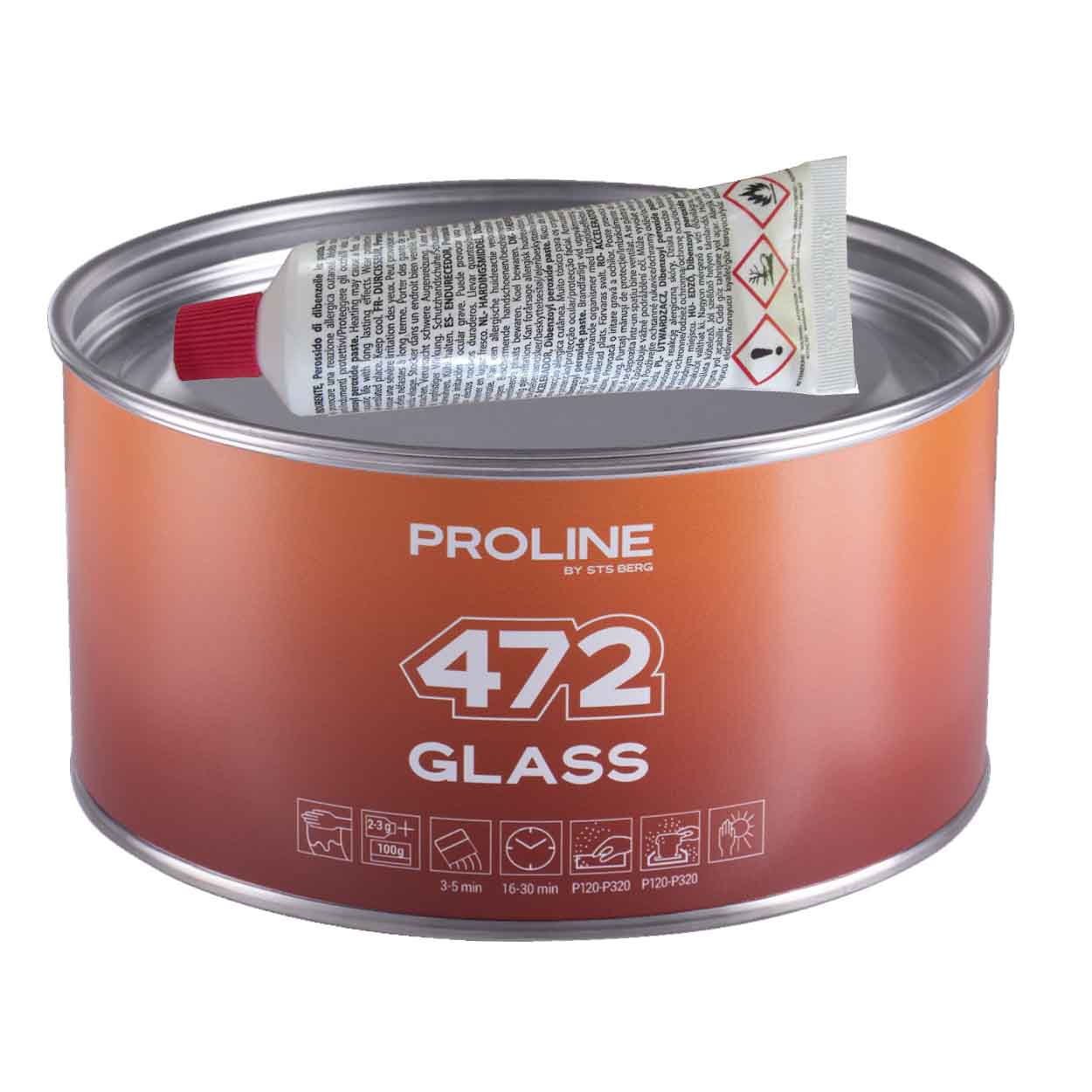Üvegszálas gitt PROLINE 472 GLASS, tömeg: 1500 g