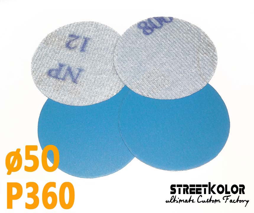 Csiszolópapír excentrikus csiszolóra, P360 szemcsésség, átmérő: 50mm, 1 darab