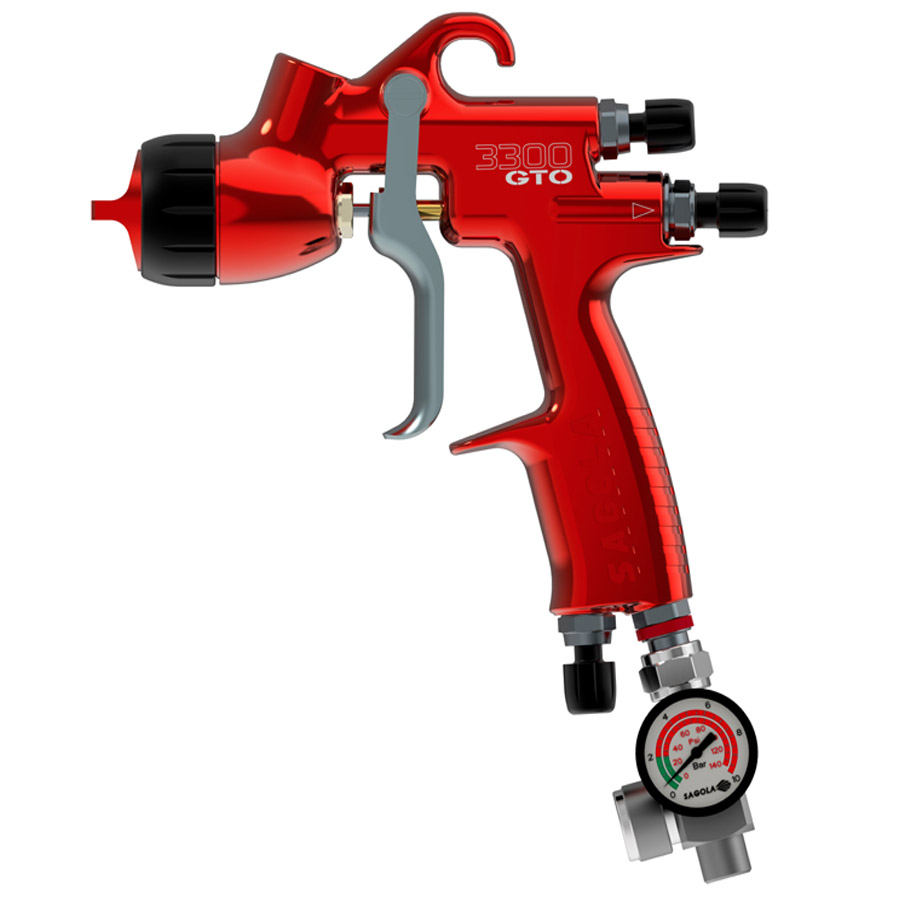 Sagola 3300 GTO CAR HVLP 1,2 mm szórópisztoly lakkhoz és metálfényű festékhez, tartály: 600 ml + szabályozó