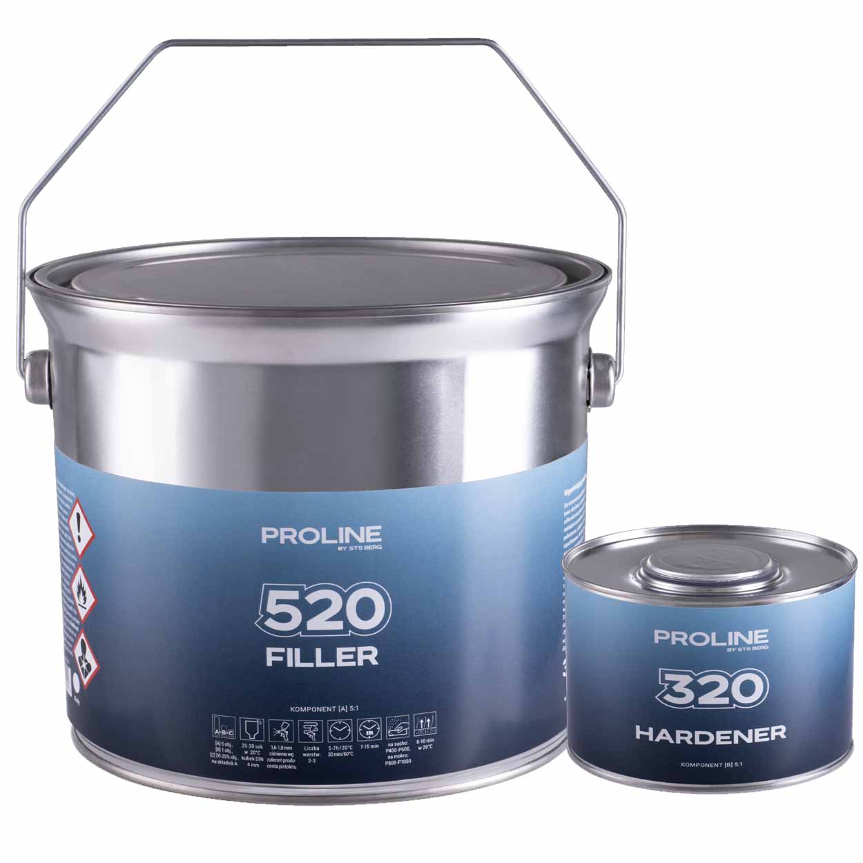 Akril töltőalapozó fehér PROLINE 520 HS 5:1 (2,5l + 500ml)