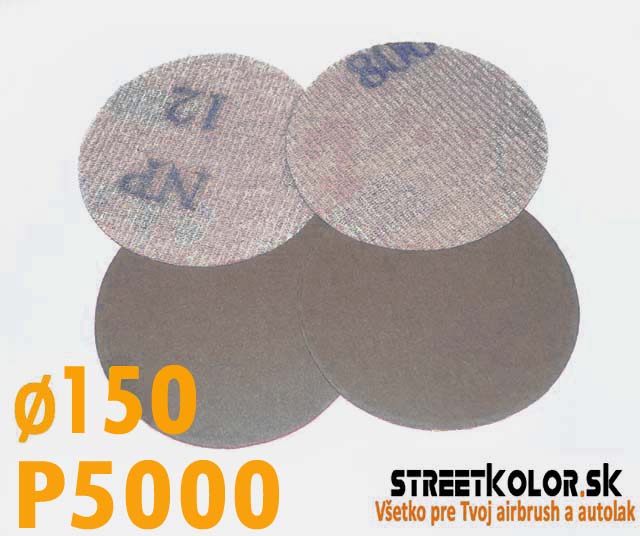 Csiszolópapír excentercsiszolóhoz, szemcsés P5000, Átmérő: 150mm, 100 db.