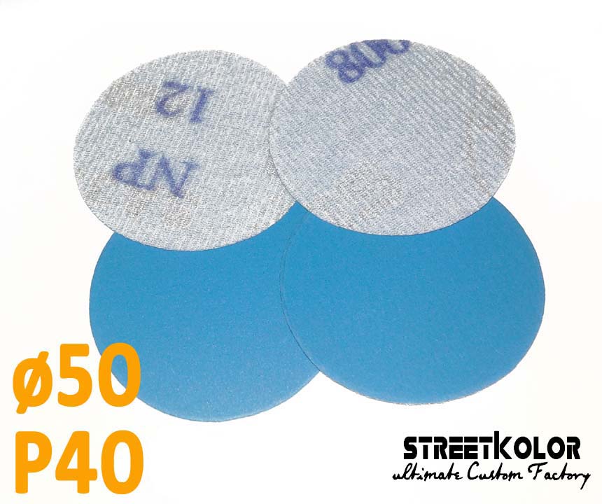 Csiszolópapír excentrikus csiszolóra, P40 szemcsésség, átmérő: 50mm, 1 db