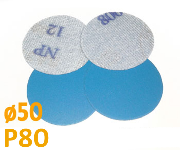Csiszolópapír excentrikus csiszolóra, P80 szemcsésség, átmérő: 50mm, 1 darab