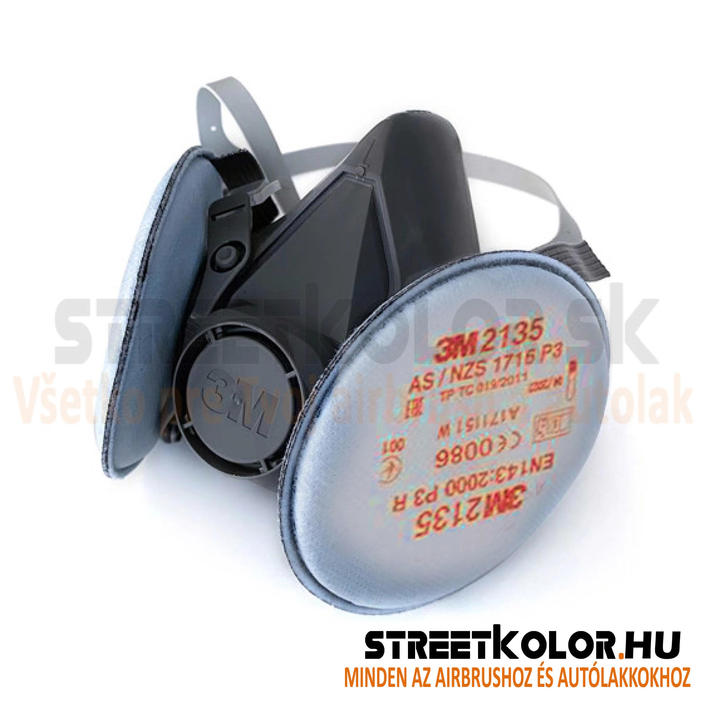 3M™ félálarc 6100, S méret, por előszűrő 2135, P3 kategória