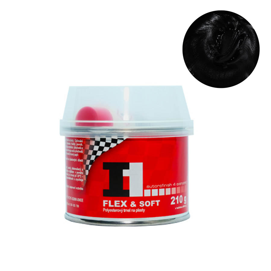Gitt műanyagra - fekete 210g, FLEX & SOFT