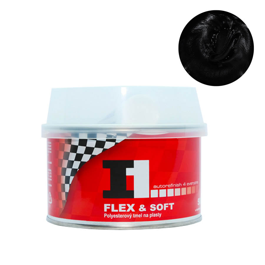 Gitt műanyagra - fekete 500g, FLEX & SOFT