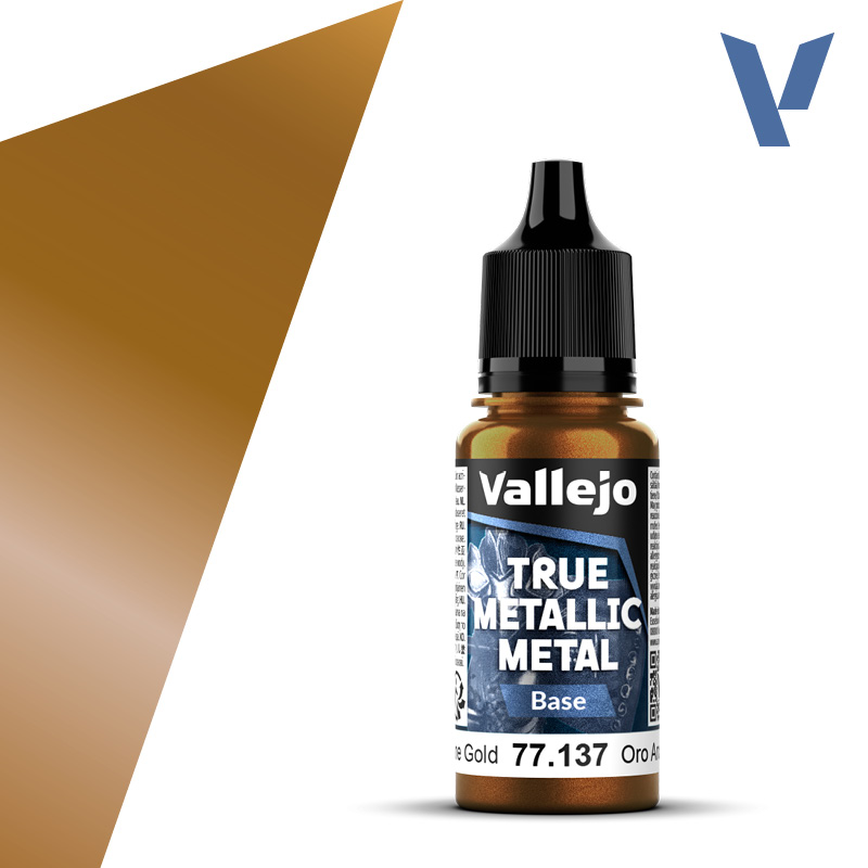 VALLEJO TRUE METALLIC 77.137 Aranymetál akril airbrush festék 18 ml