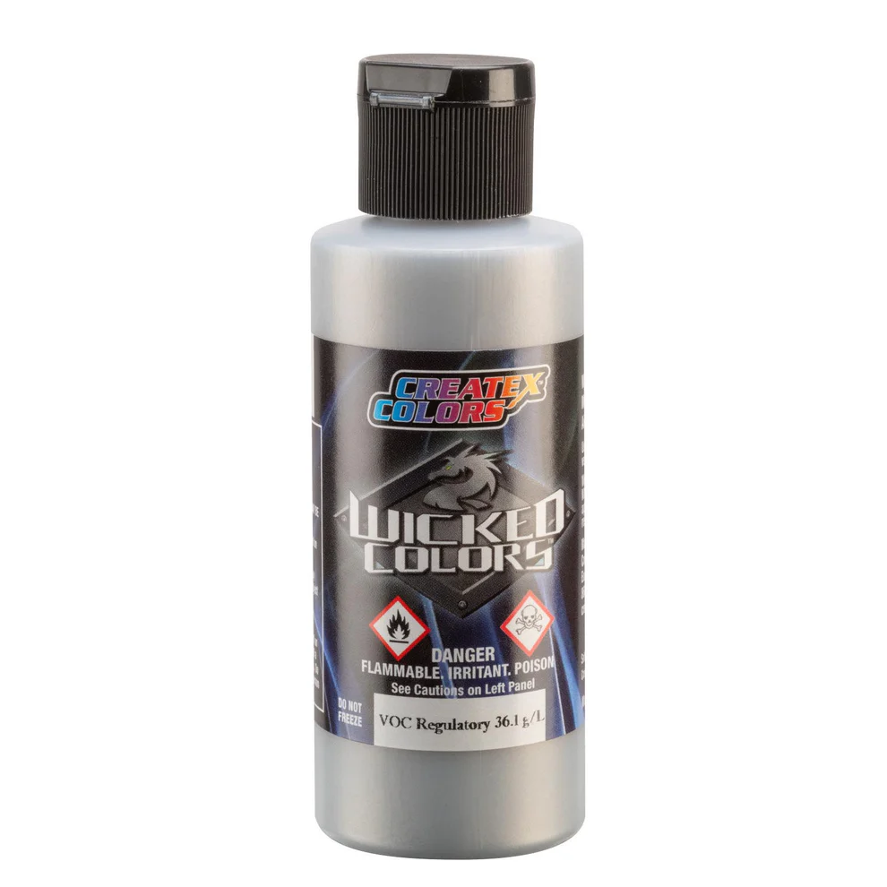 Wicked Króm ezüst airbrush festék CreateX W357 60 ml – Quicksilver Chrome