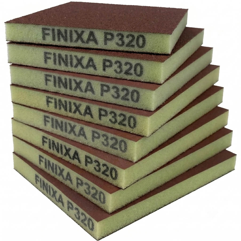 Finixa kétoldalas flexibilis szivacsos csiszoló, P320 szemcseméret, 1 darab