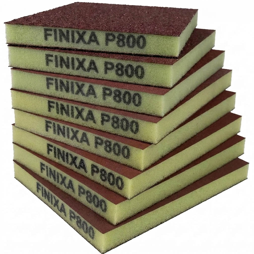 Finixa kétoldalas flexibilis szivacsos csiszoló, P800 szemcseméret, 1 darab