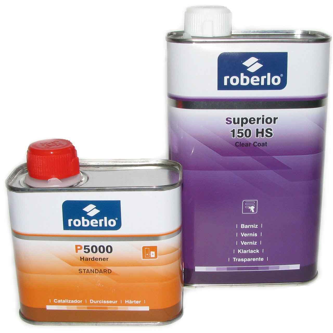 Átlátszó lakk ROBERLO UNIX 150 HS magasfényű 2:1, 1 liter + edző