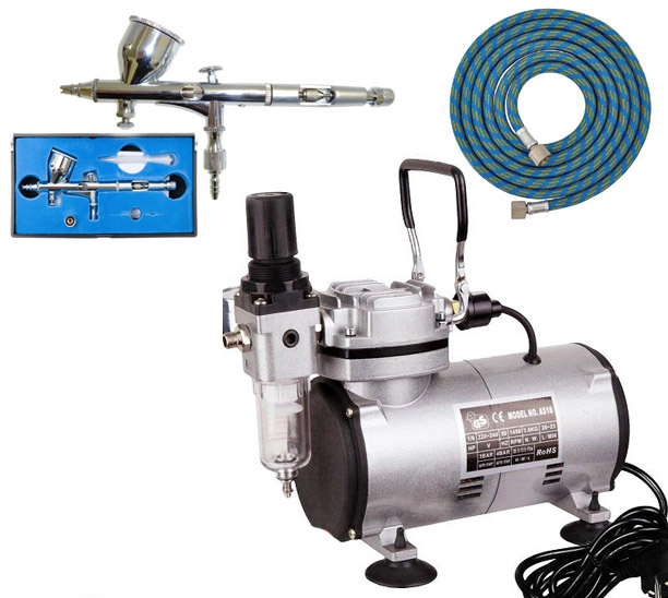 Airbrush szett: AS18-2 kompresszor + BD-180 airbrush pisztoly 0,25mm + cső