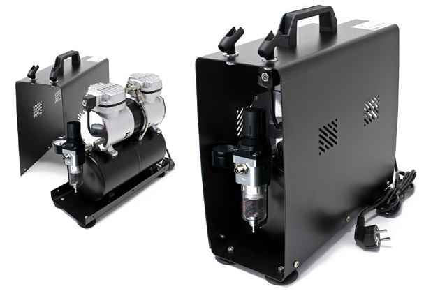 FENGDA ® AS-196A kéthengeres airbrush kompresszor