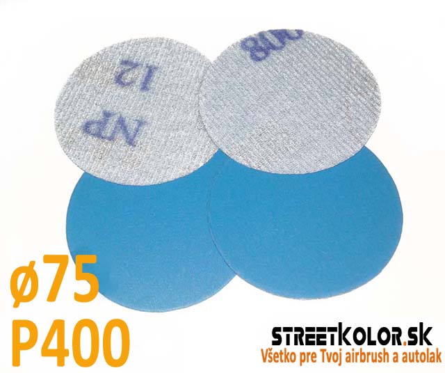 Csiszolópapír excentrikus csiszolóra, P400 szemcsésség, átmérő: 75mm, 1 darab