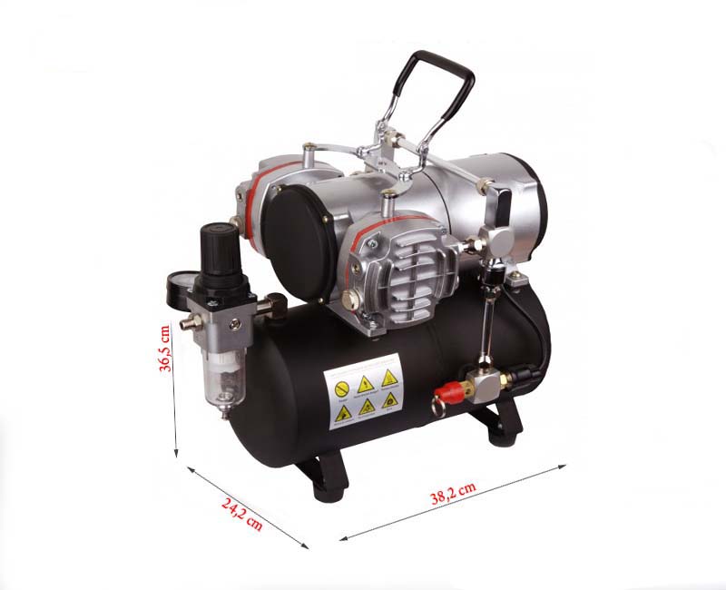 FENGDA ®  AS-28A kéthengeres airbrush kompresszor