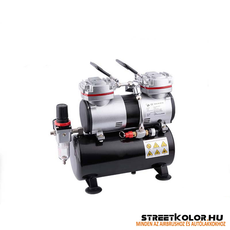 FENGDA ® AS-196 airbrush kompresszor, Kéthengeres