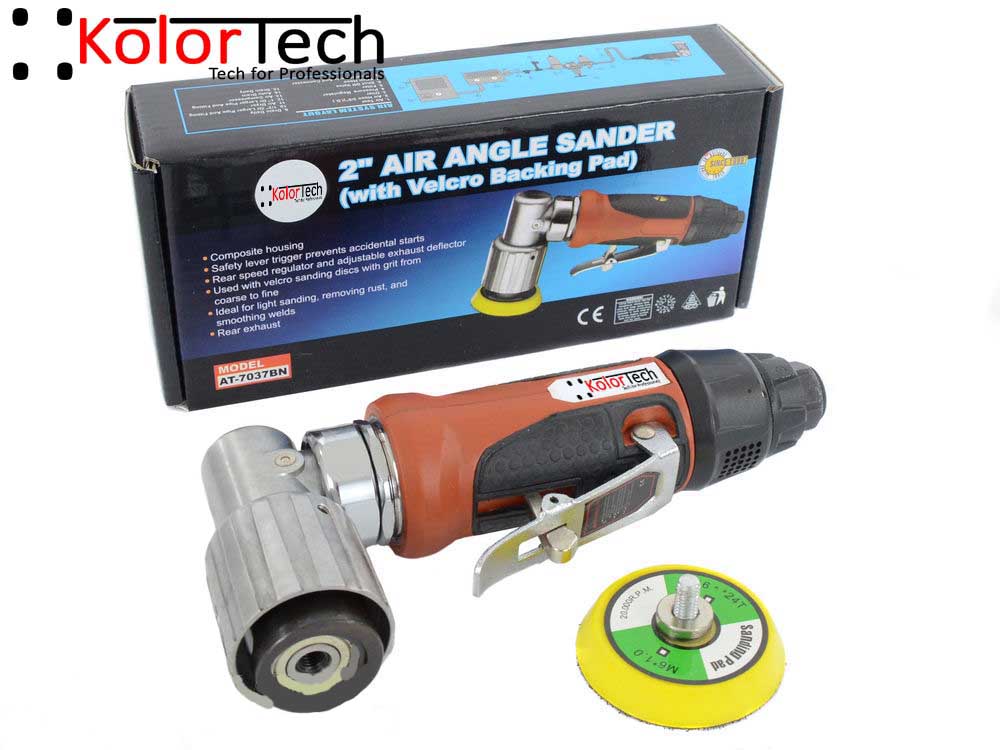 KolorTech AT-7037BN pneumatikus excentrikus csiszoló, 4 sebesség, 75mm sodrópad