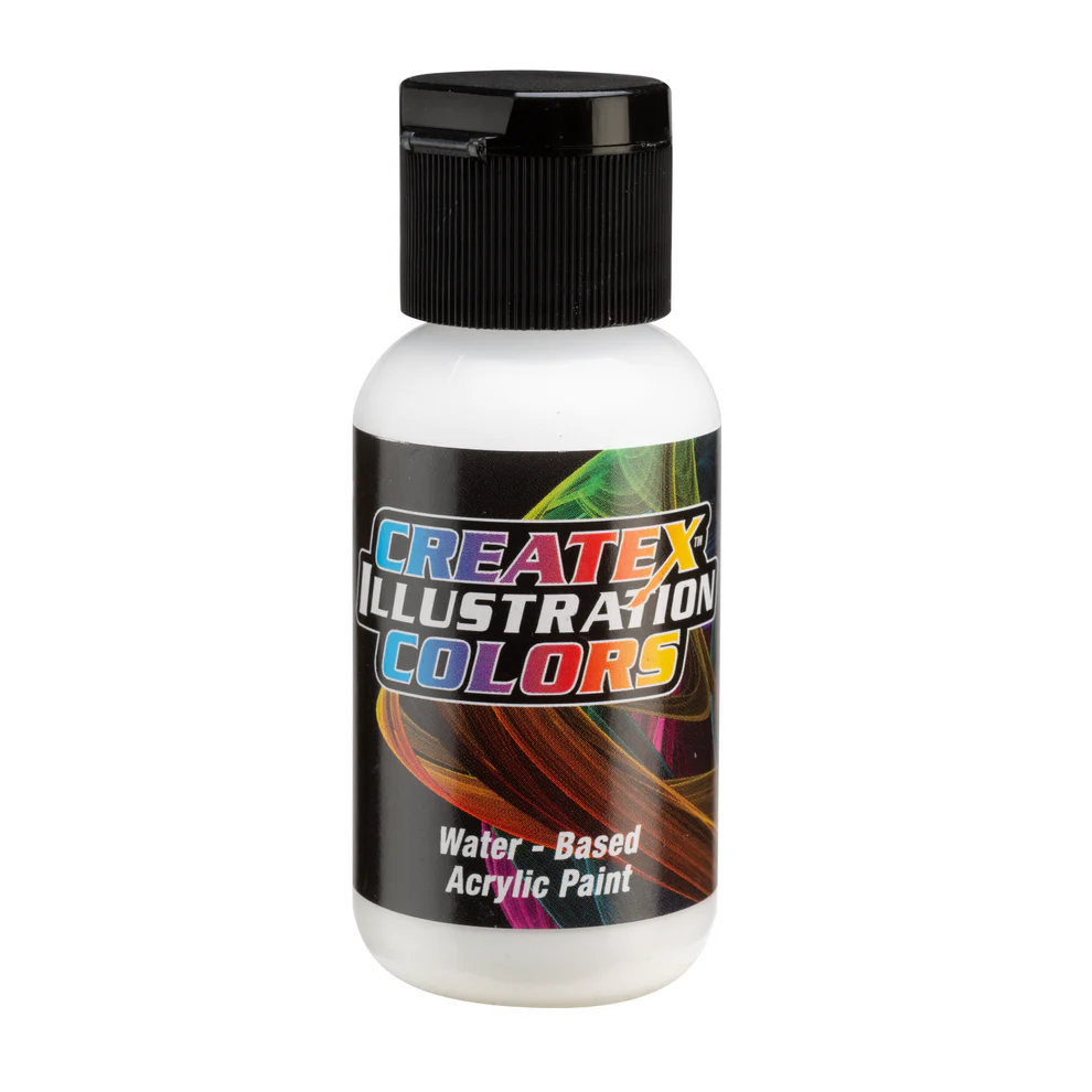 Illusztrációs Fehér airbrush festék CreateX 30 ml – 5050 Transparent White