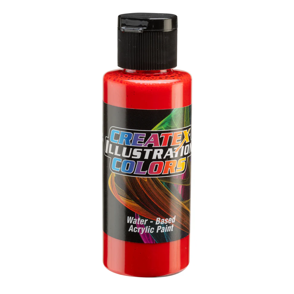 Illusztrációs Vörös airbrush festék CreateX 60 ml – 5053 Transparent Scarlet Red