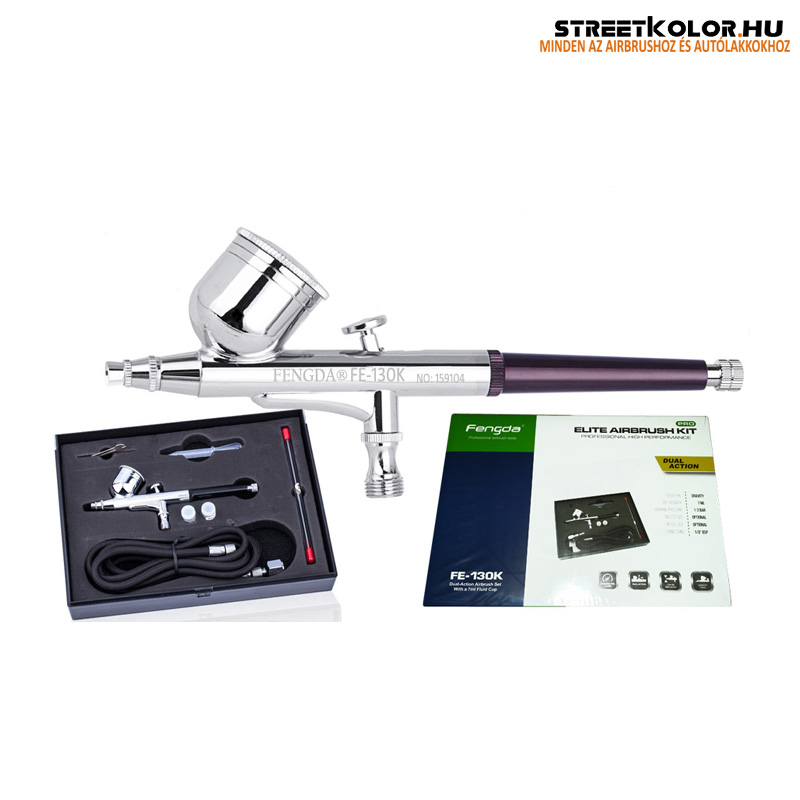 FENGDA FE-130K airbrush szett 0,2+0,3+0,5 mm tű és szórófej + cső